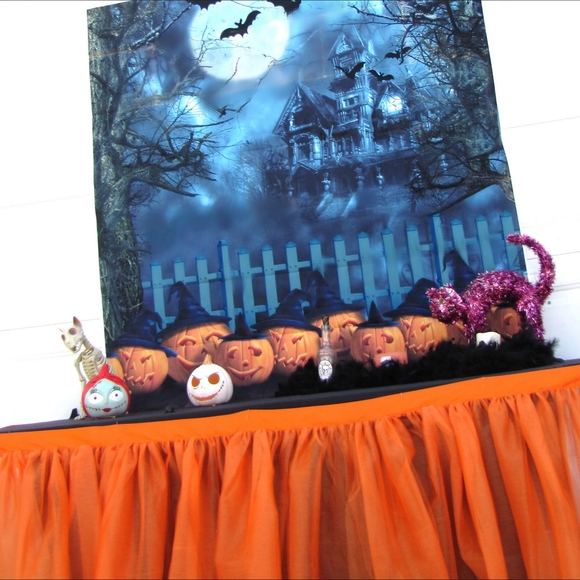 New tulle tutu table skirt for party many colors custom made 72" 2 yards 🎃👻 - Picture 3 of 13
